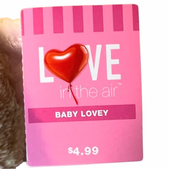 NWT 2 PC Set - Love Is In The Air - Baby Bear Bib & Bear Lovey, Blue or Pink - Picture 16 of 16